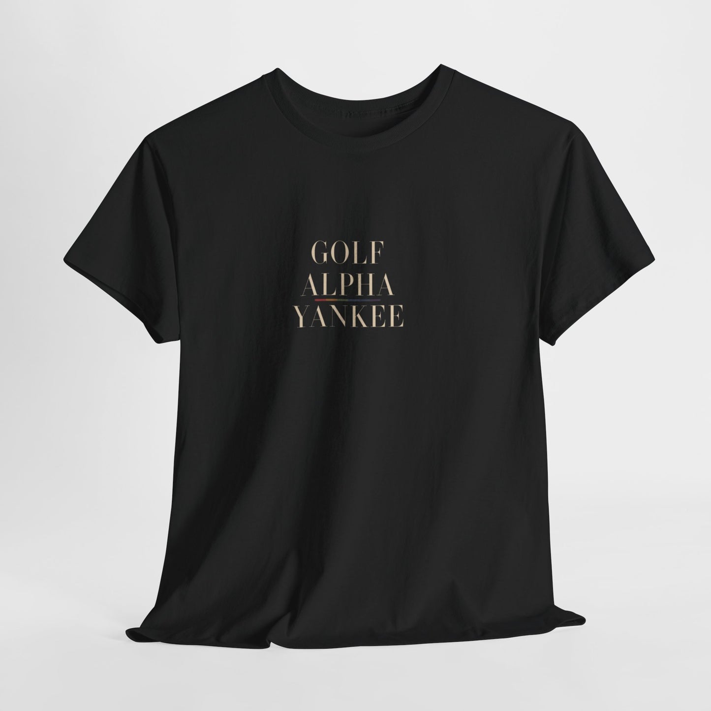 Golf Alpha Yankee Pride T-Shirt | NATO Phonetic LGBTQ Code Tee