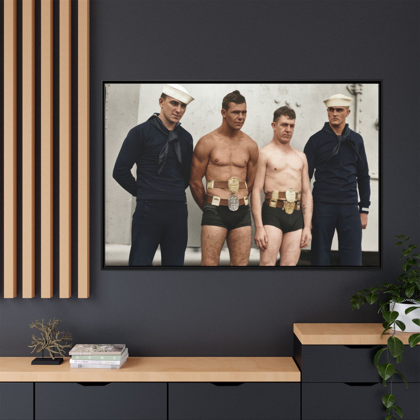 athlétisme 049 | Framed Vintage Photo - Matte Canvas
