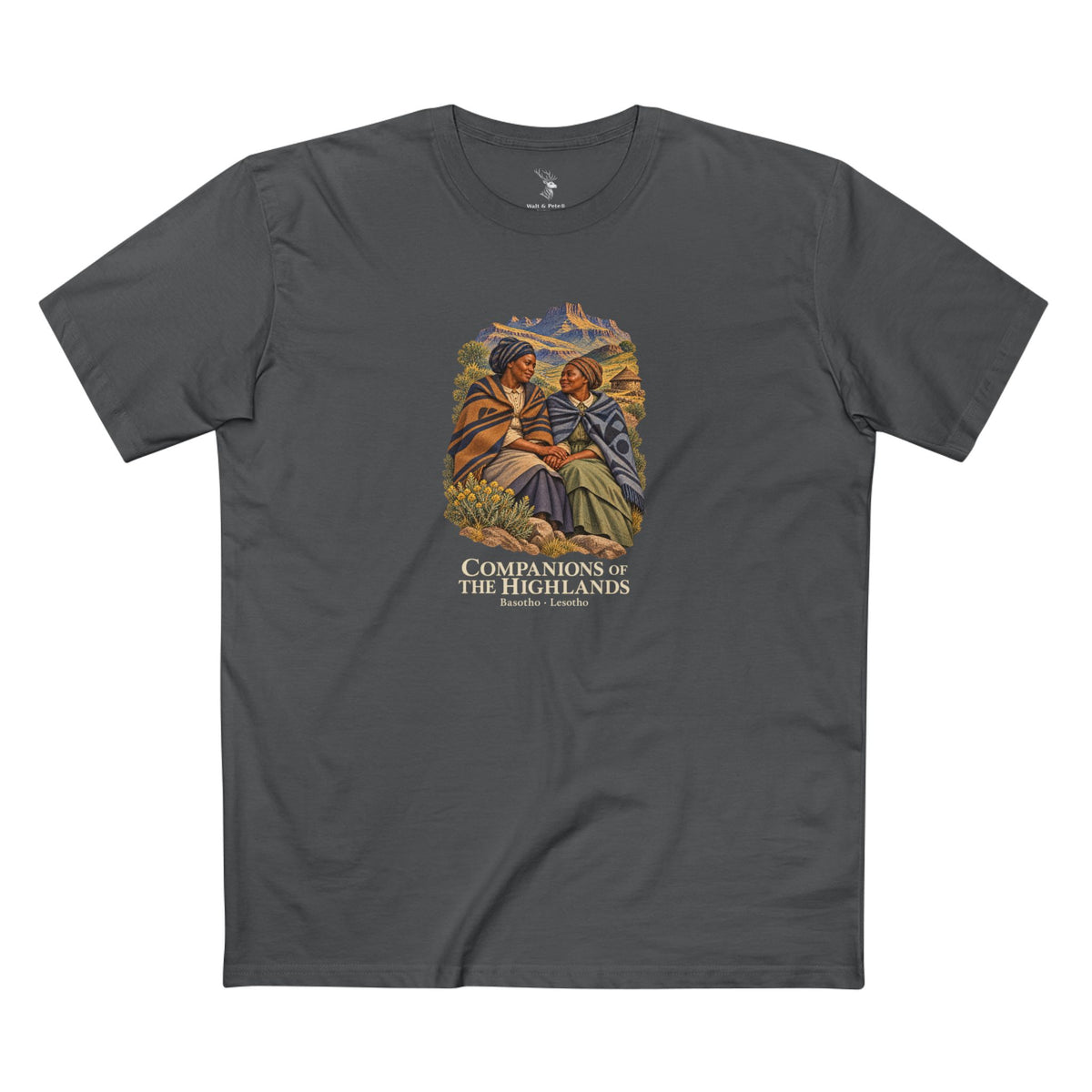 Companions of the Highlands | Basotho-Inspired Vintage Art T-Shirt