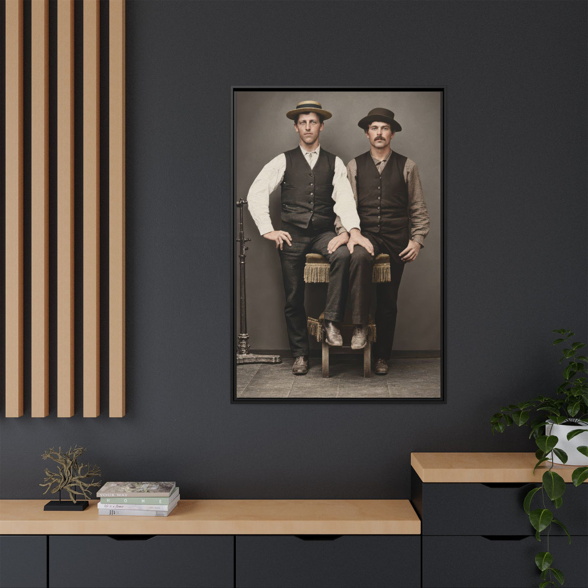 paire 163 | Framed Vintage Photo - Matte Canvas