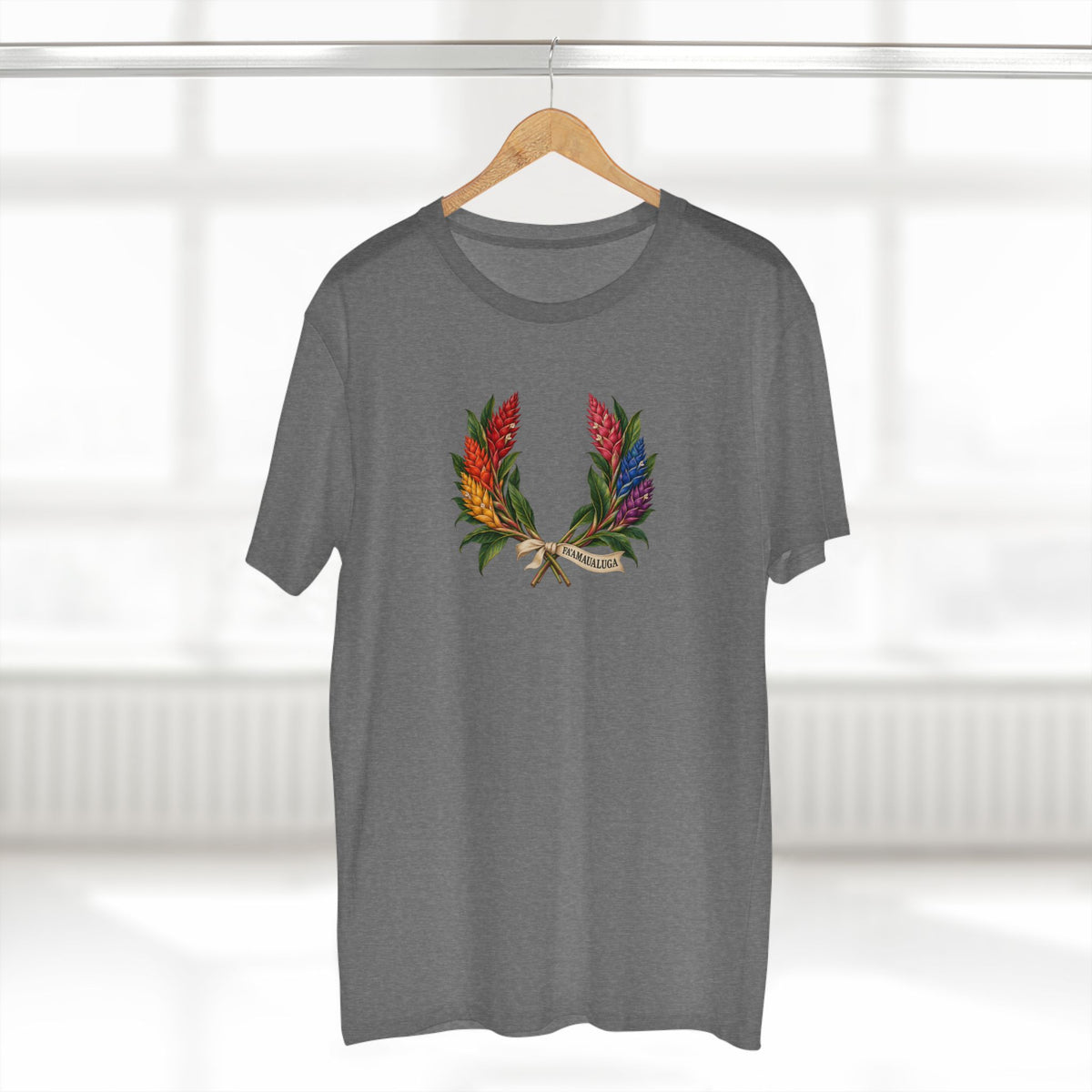 Samoan Teuila Pride T-Shirt | FAʻAMAUALUGA Botanical Wreath Tee