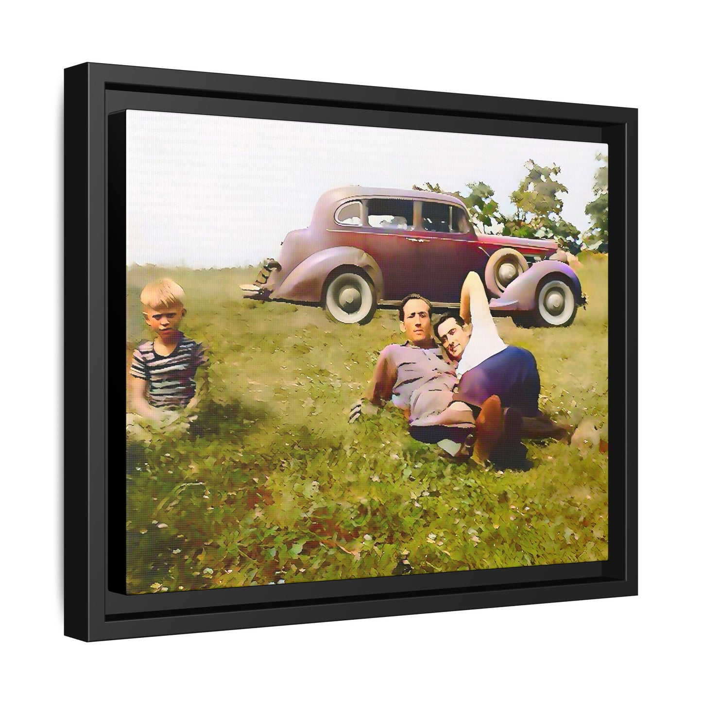 paire 003 | Framed Vintage Photo - Matte Canvas