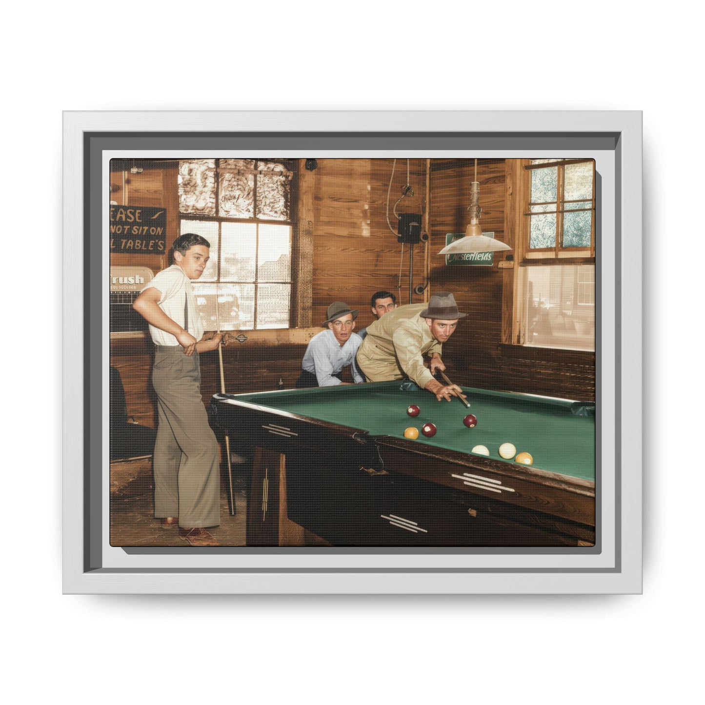 hommes 024 | Framed Vintage Photo - Matte Canvas