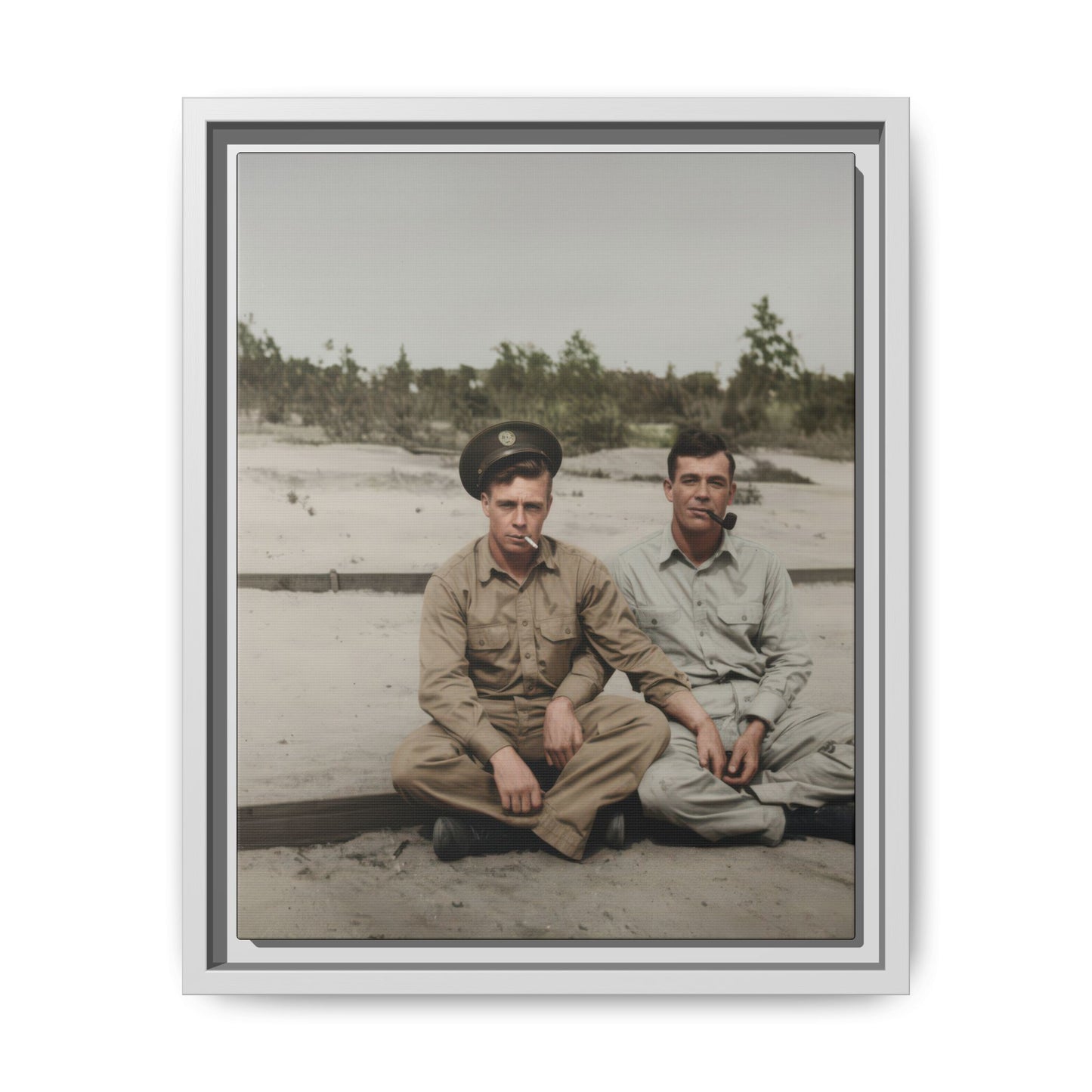 paire 091 | Framed Vintage Photo - Matte Canvas