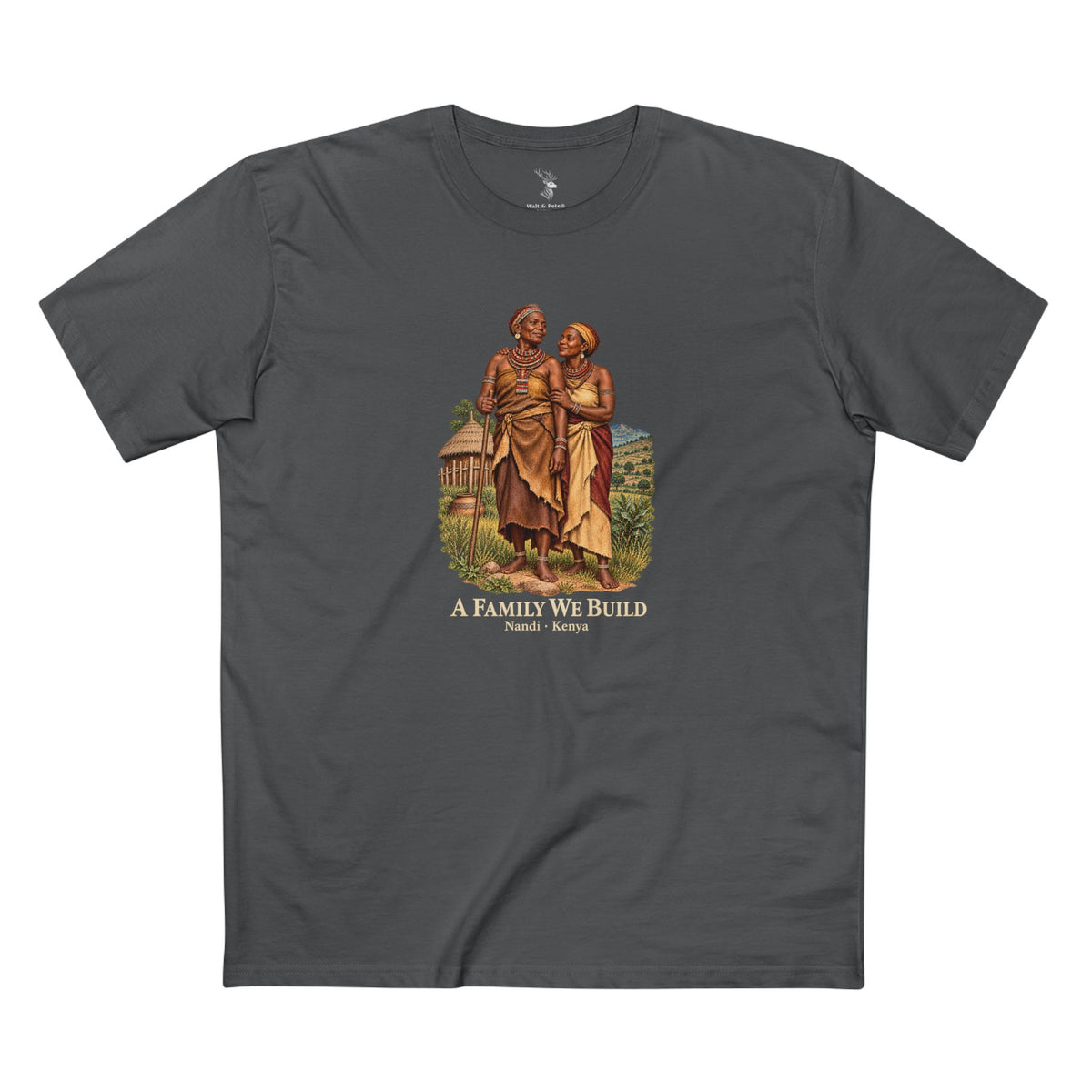 A Family We Build | Nandi-Inspired Vintage Art T-Shirt