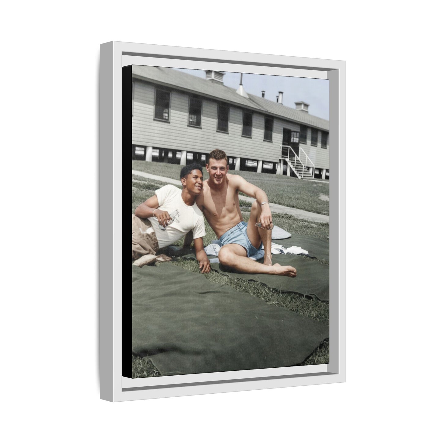 paire 038 | Framed Vintage Photo - Matte Canvas