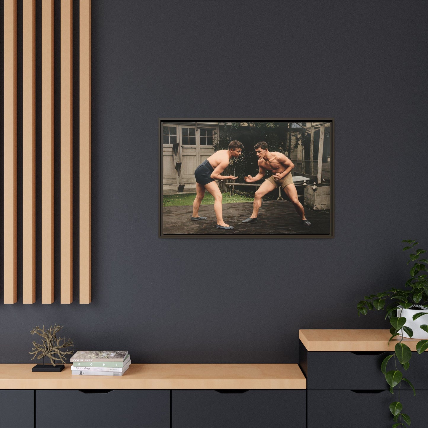athlétisme 033 | Framed Vintage Photo - Matte Canvas