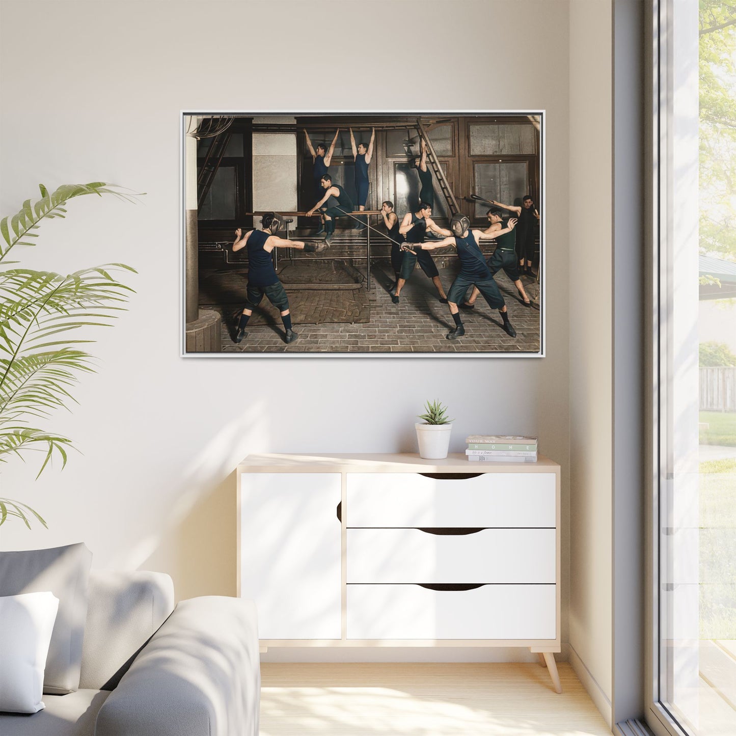 athlétisme 038 | Framed Vintage Photo - Matte Canvas