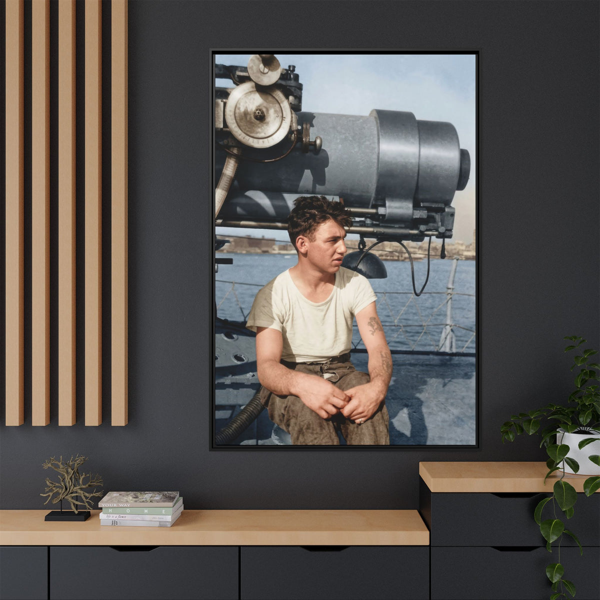 celibataire 026 | Framed Vintage Photo - Matte Canvas