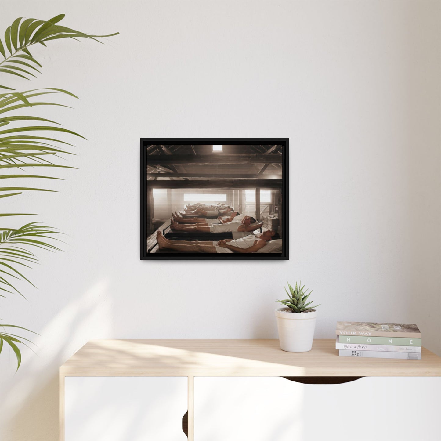 hommes 013 | Framed Vintage Photo - Matte Canvas