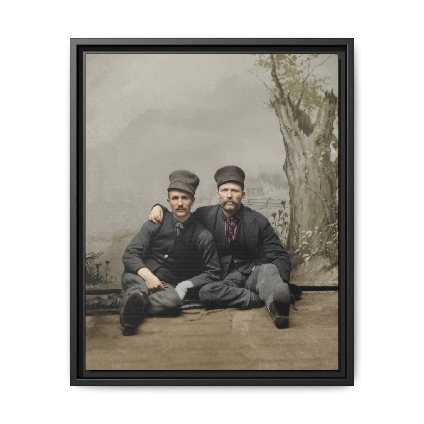 paire 037 | Framed Vintage Photo - Matte Canvas