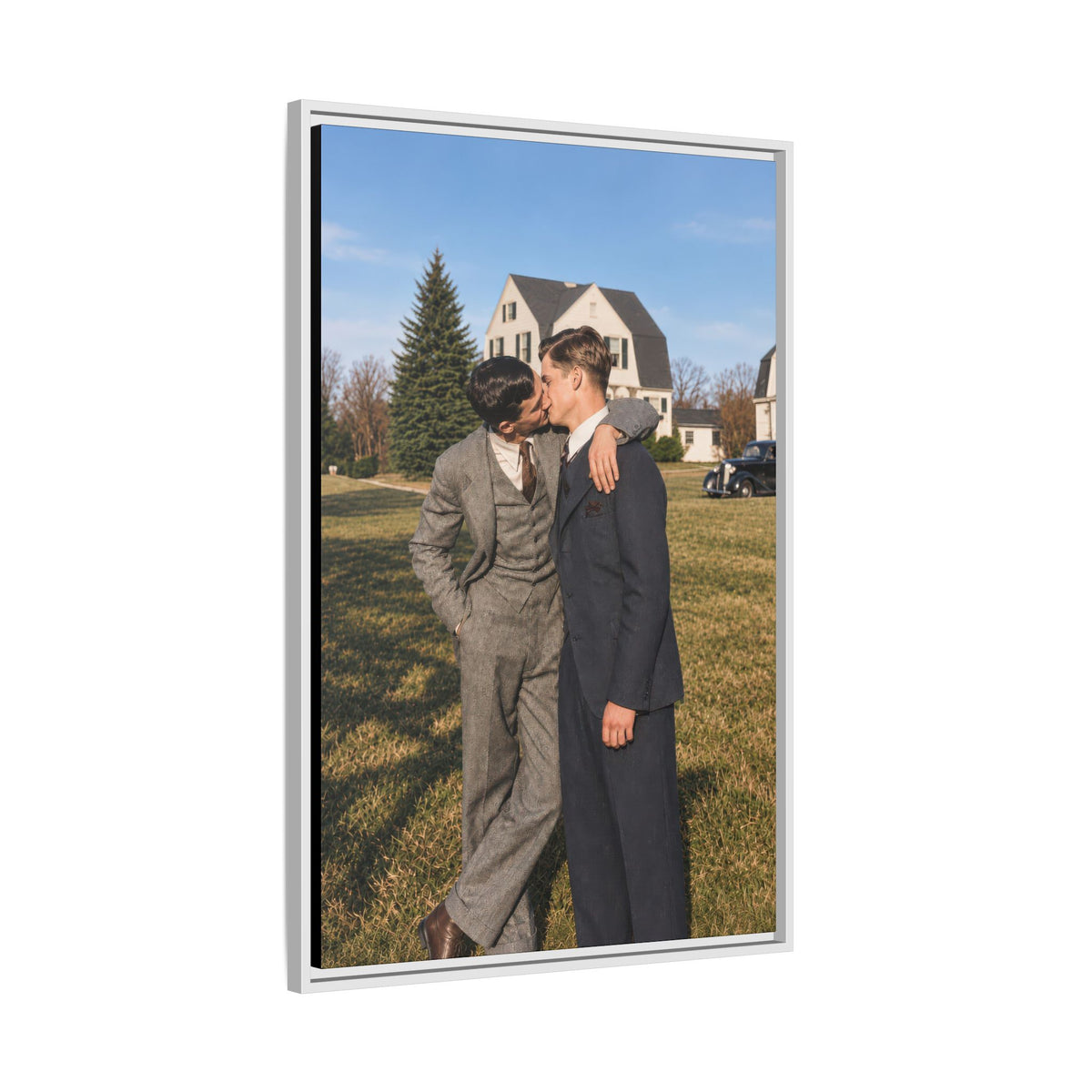 paire 005 | Framed Vintage Photo - Matte Canvas