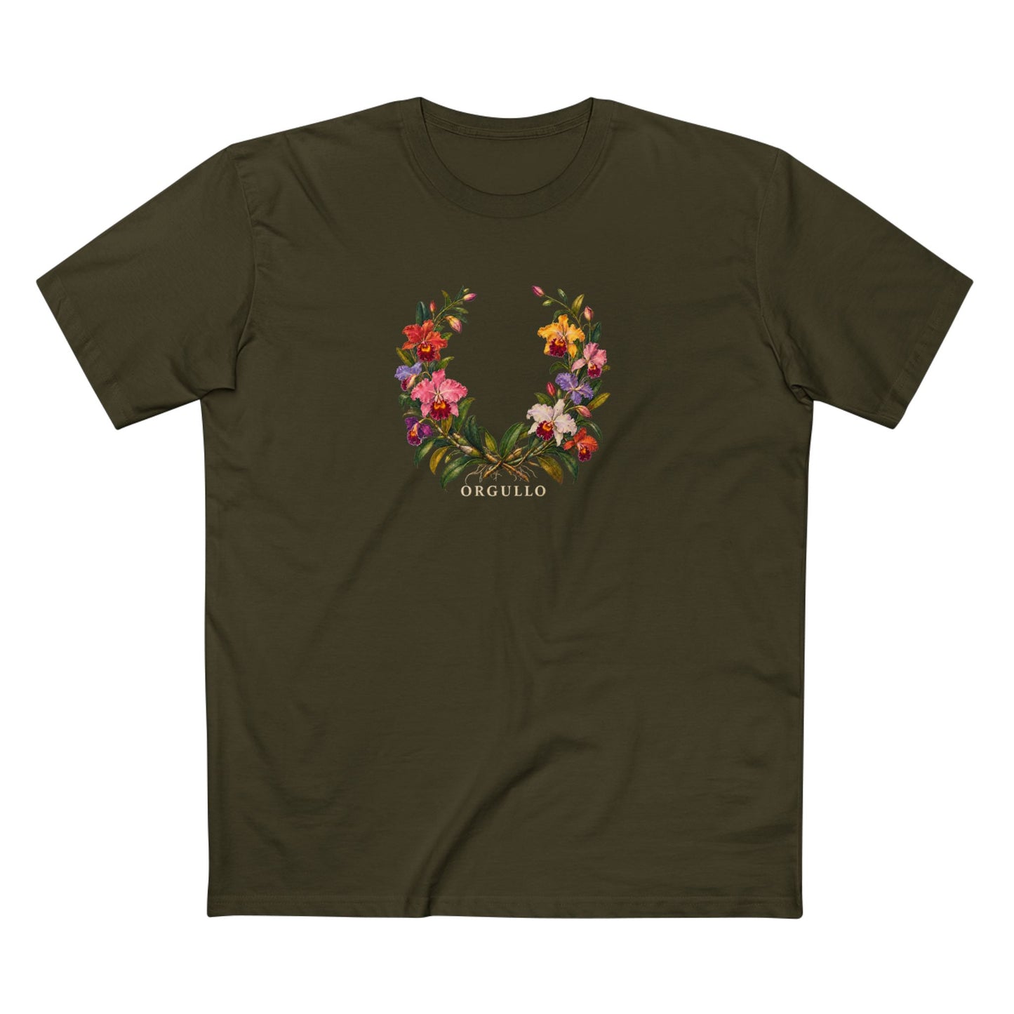 Orgullo Colombian Cattleya Orchid Pride T-Shirt | LGBTQ Botanical Tee