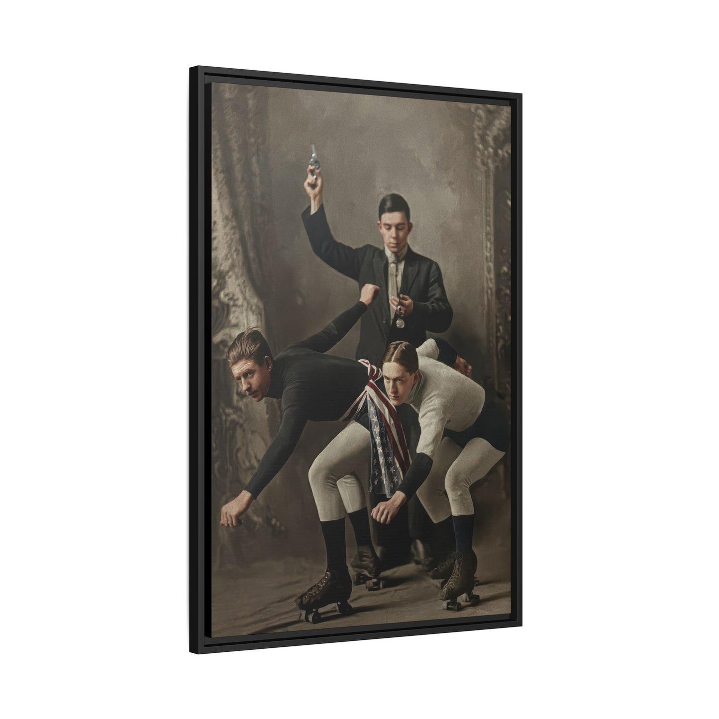 athlétisme 020 | Framed Vintage Photo - Matte Canvas