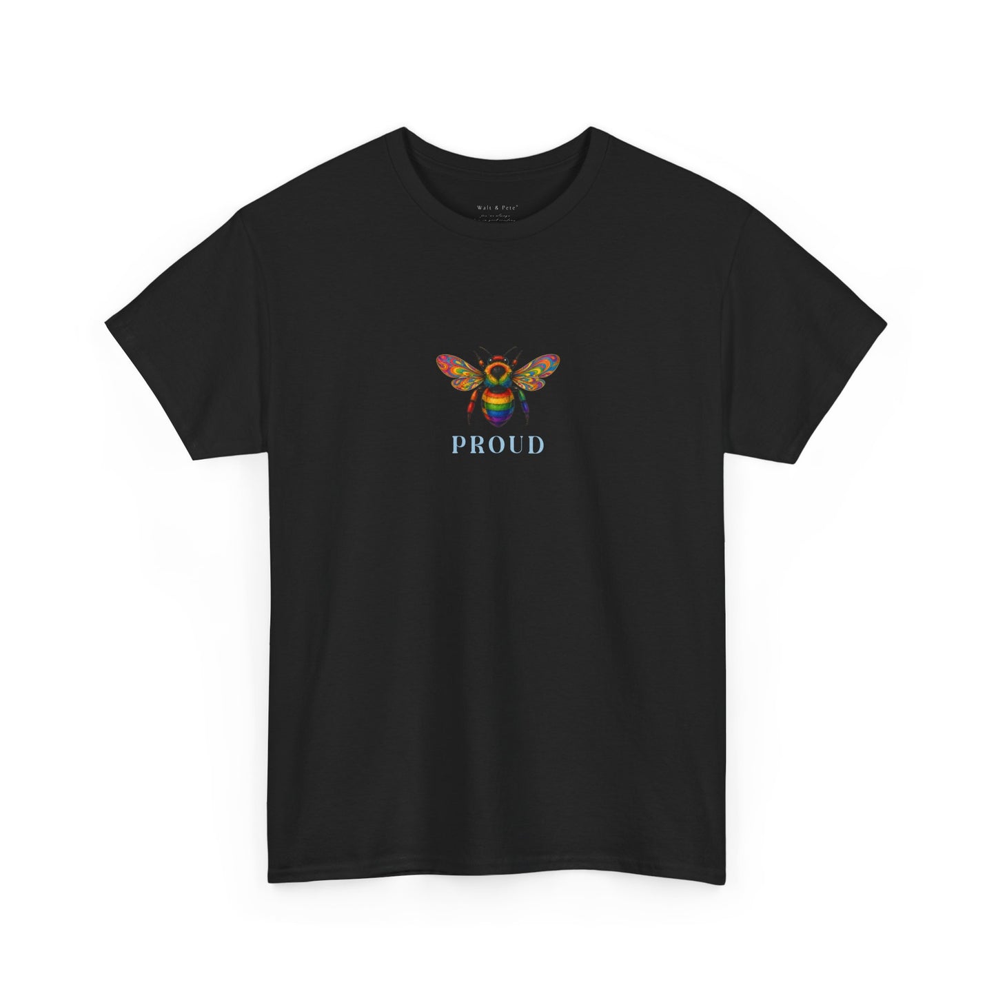 Rusty patched bumble bee colorful psychedelic wings artwork 
