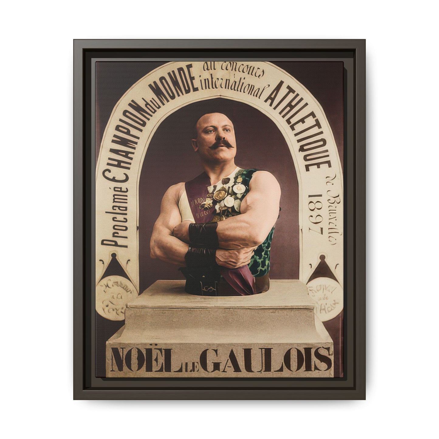 athlétisme 045 | Framed Vintage Photo - Matte Canvas