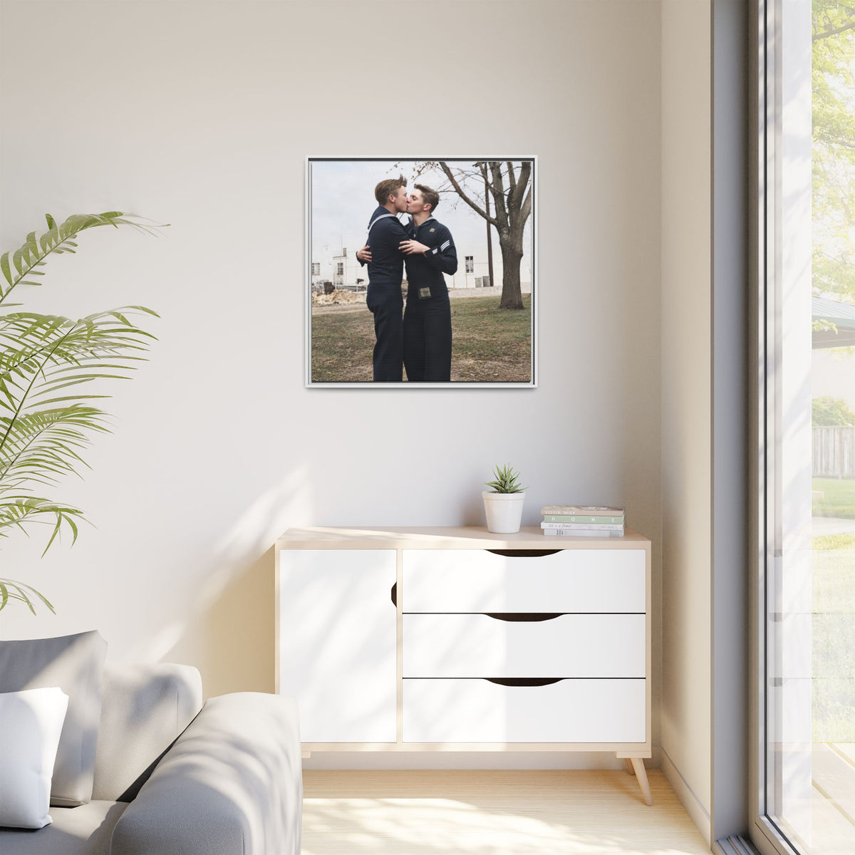 paire 034 | Framed Vintage Photo - Matte Canvas