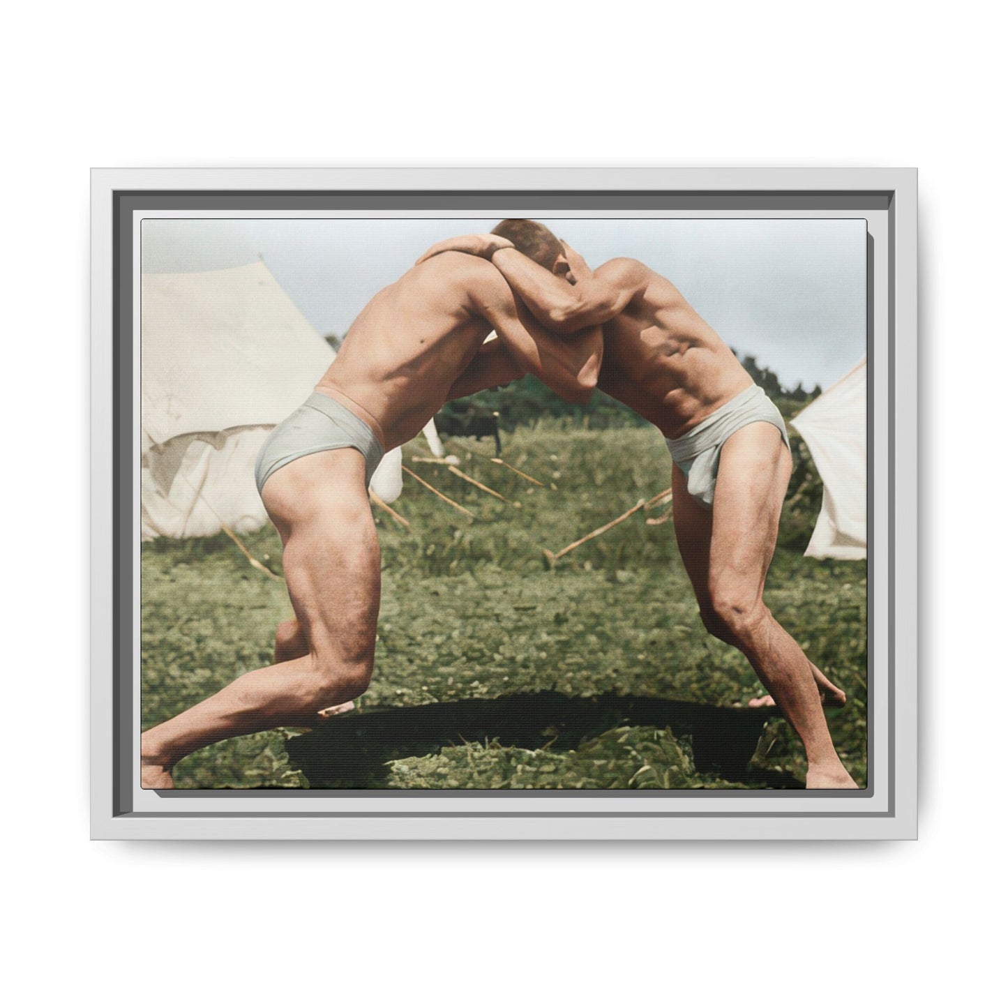 athlétisme 019 | Framed Vintage Photo - Matte Canvas