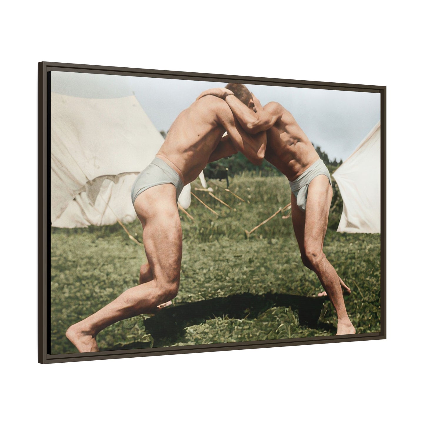 athlétisme 019 | Framed Vintage Photo - Matte Canvas