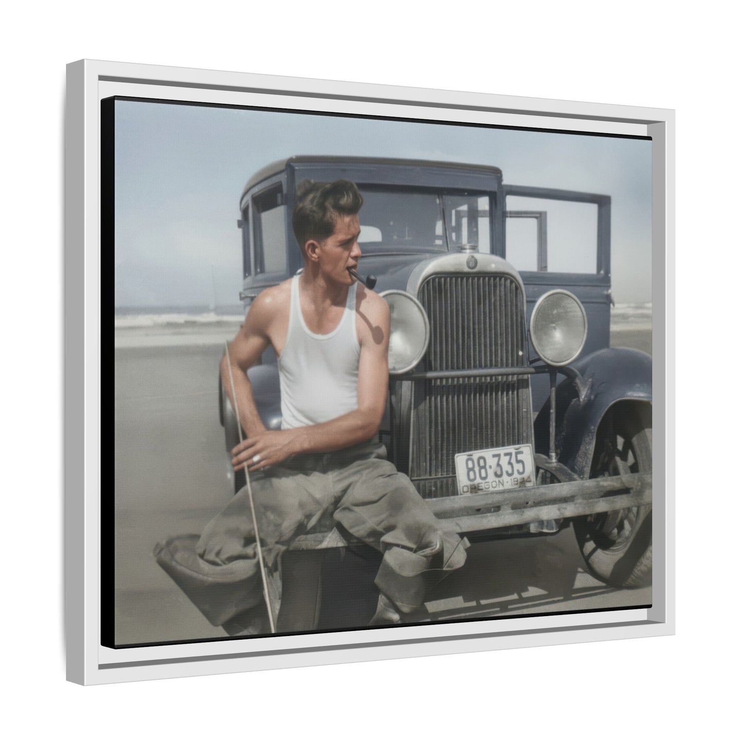 celibataire 008 | Framed Vintage Photo - Matte Canvas