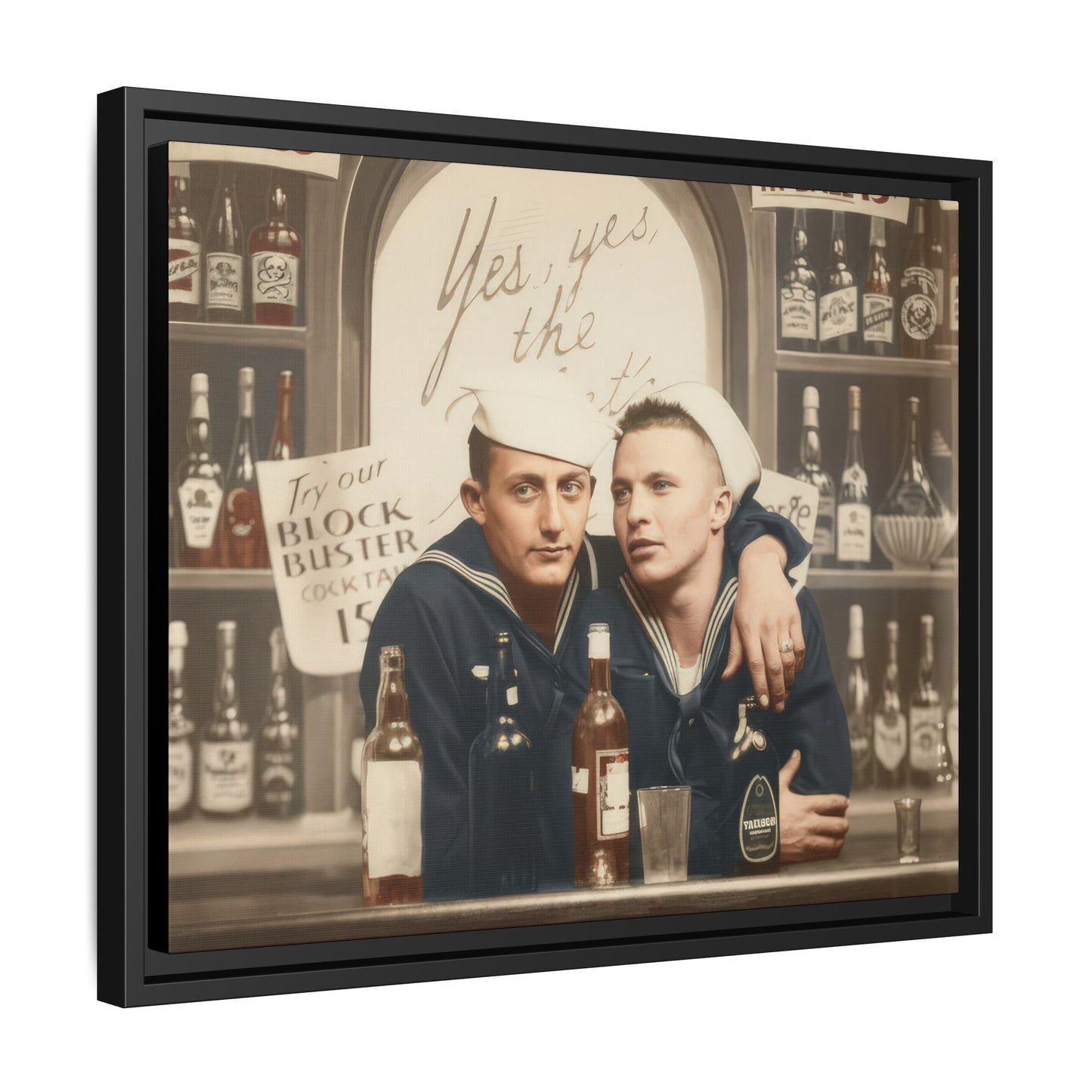 paire 048 | Framed Vintage Photo - Matte Canvas