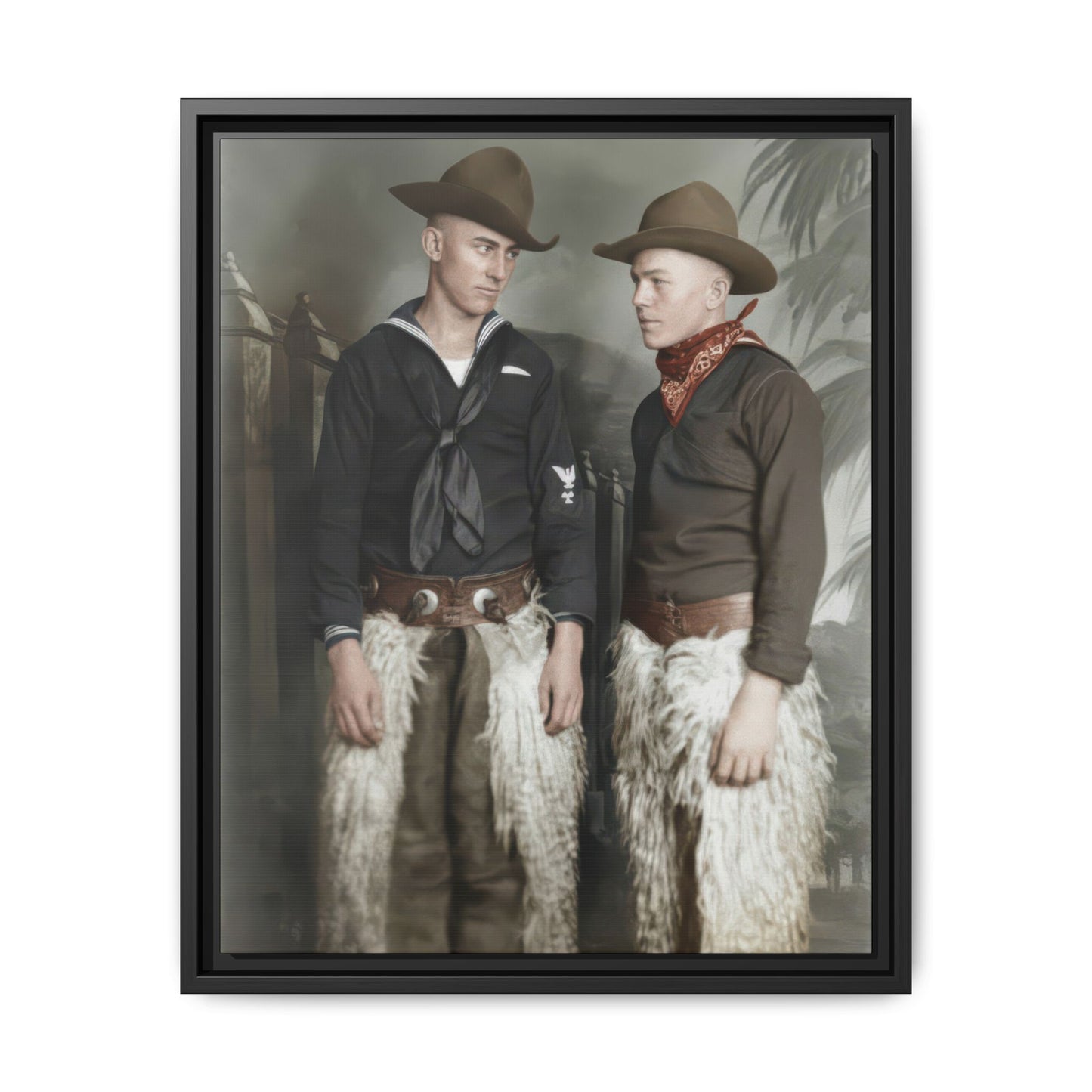 paire 088 | Framed Vintage Photo - Matte Canvas