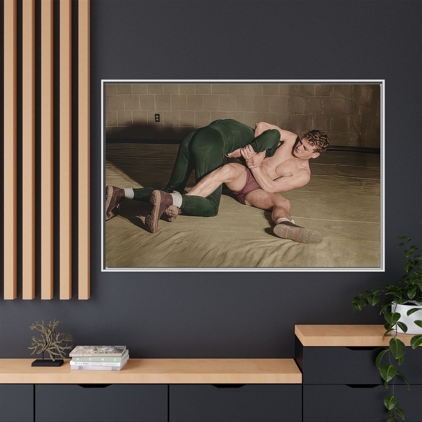 athlétisme 032 | Framed Vintage Photo - Matte Canvas