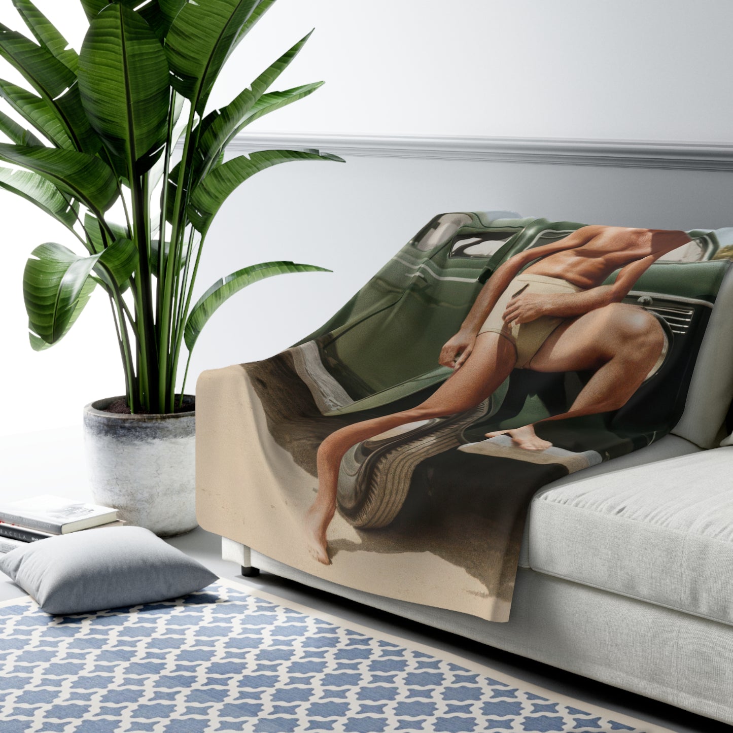 Heirloom Sherpa Blanket – nager 022 Figure Premium fleece throw · 50x60, 60x80