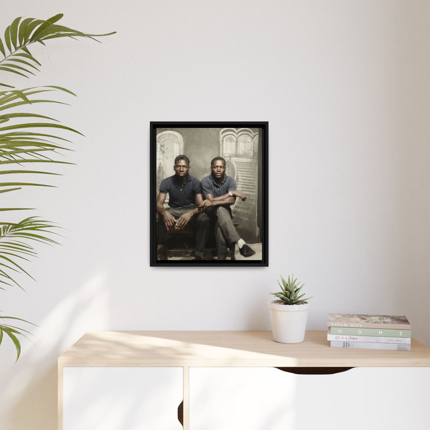 paire 044 | Framed Vintage Photo - Matte Canvas
