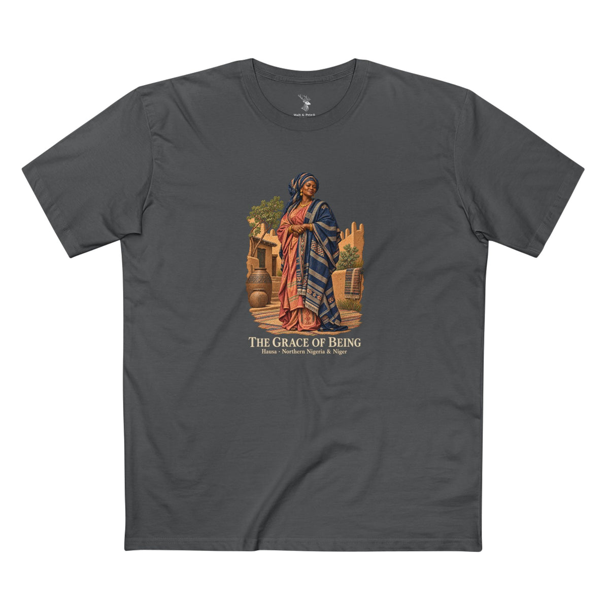 The Grace of Being | Hausa-Inspired Vintage Art T-Shirt