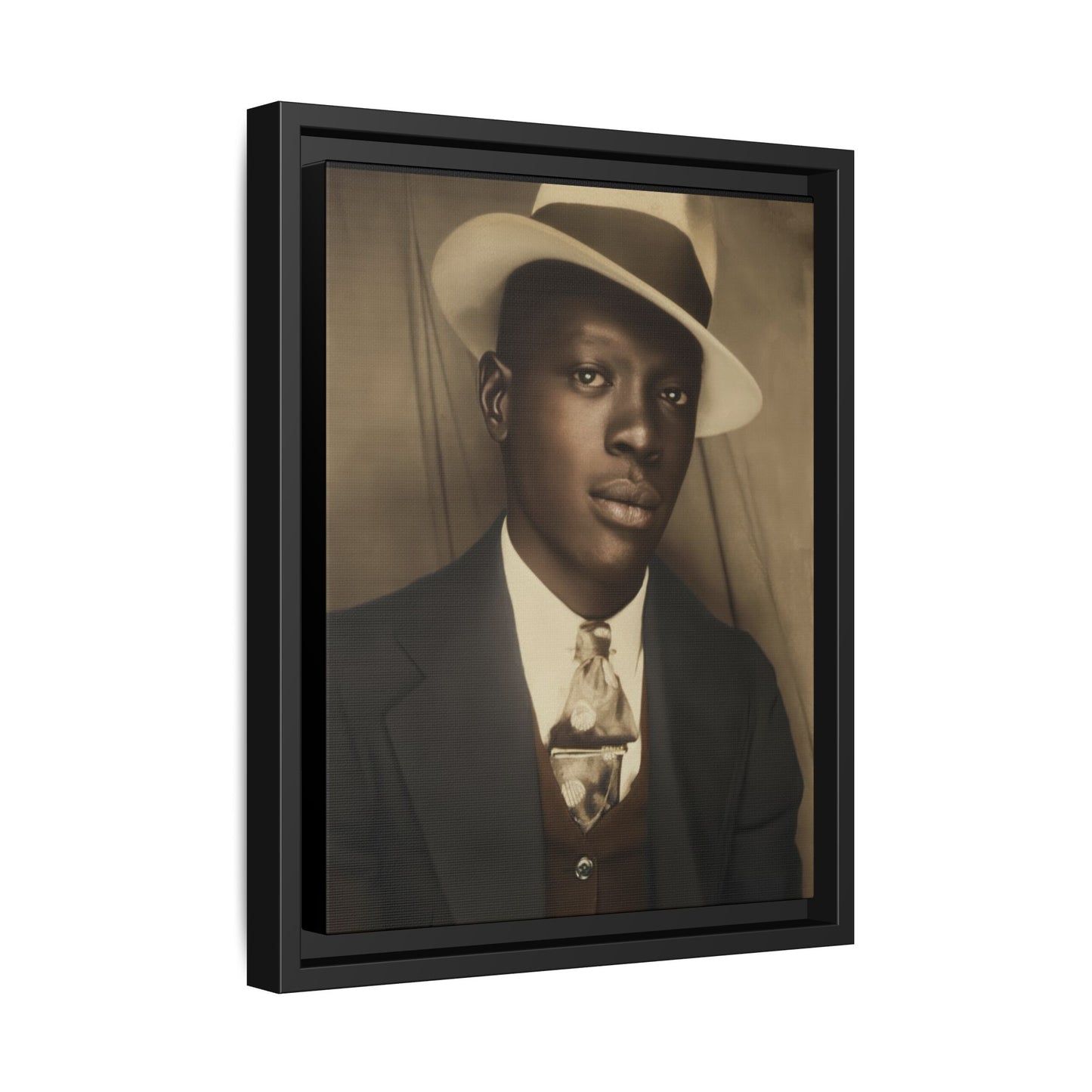 celibataire 019 | Framed Vintage Photo - Matte Canvas