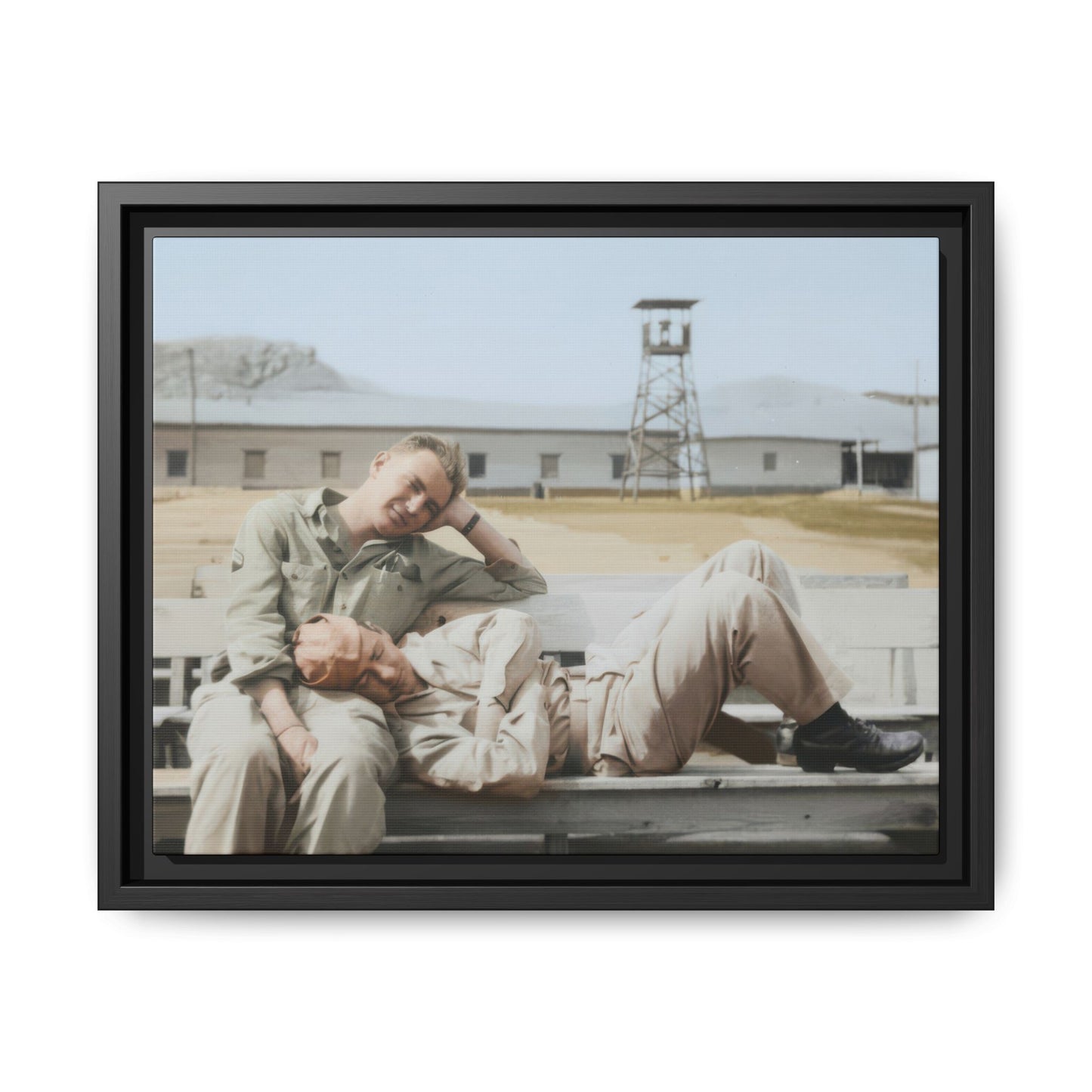 paire 096 | Framed Vintage Photo - Matte Canvas