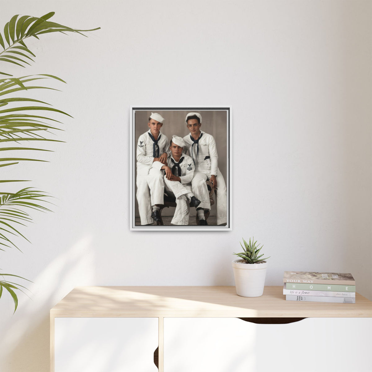 hommes 008 | Framed Vintage Photo - Matte Canvas