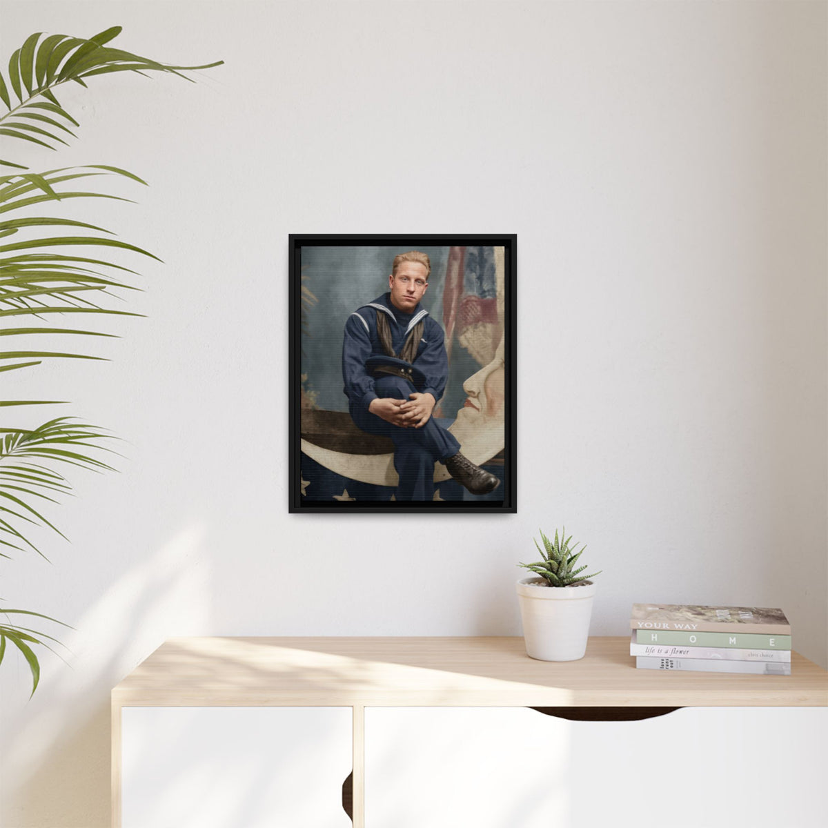 celibataire 016 | Framed Vintage Photo - Matte Canvas