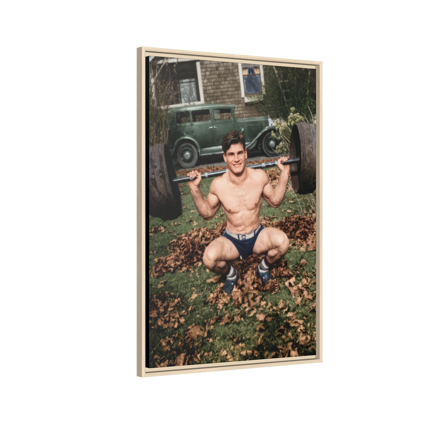 athlétisme 051 | Framed Vintage Photo - Matte Canvas