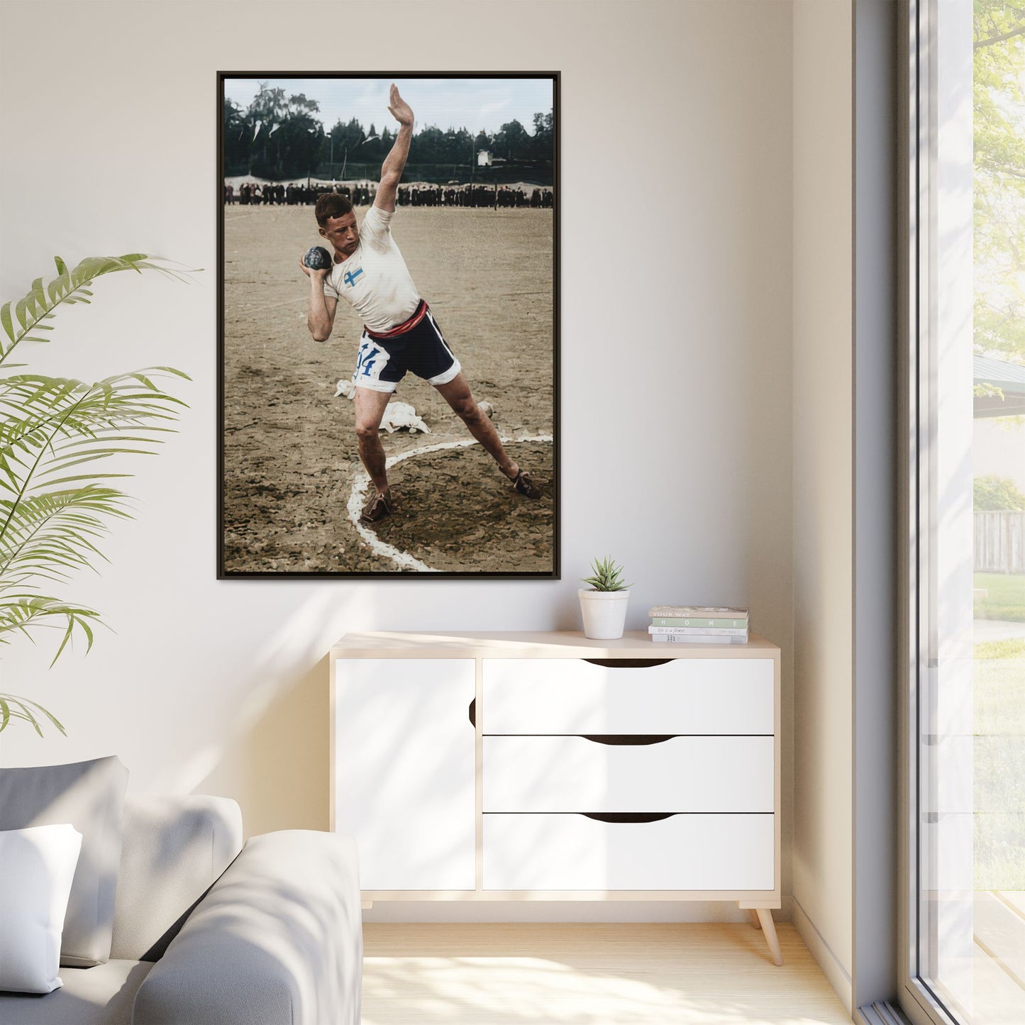 athlétisme 037 | Framed Vintage Photo - Matte Canvas