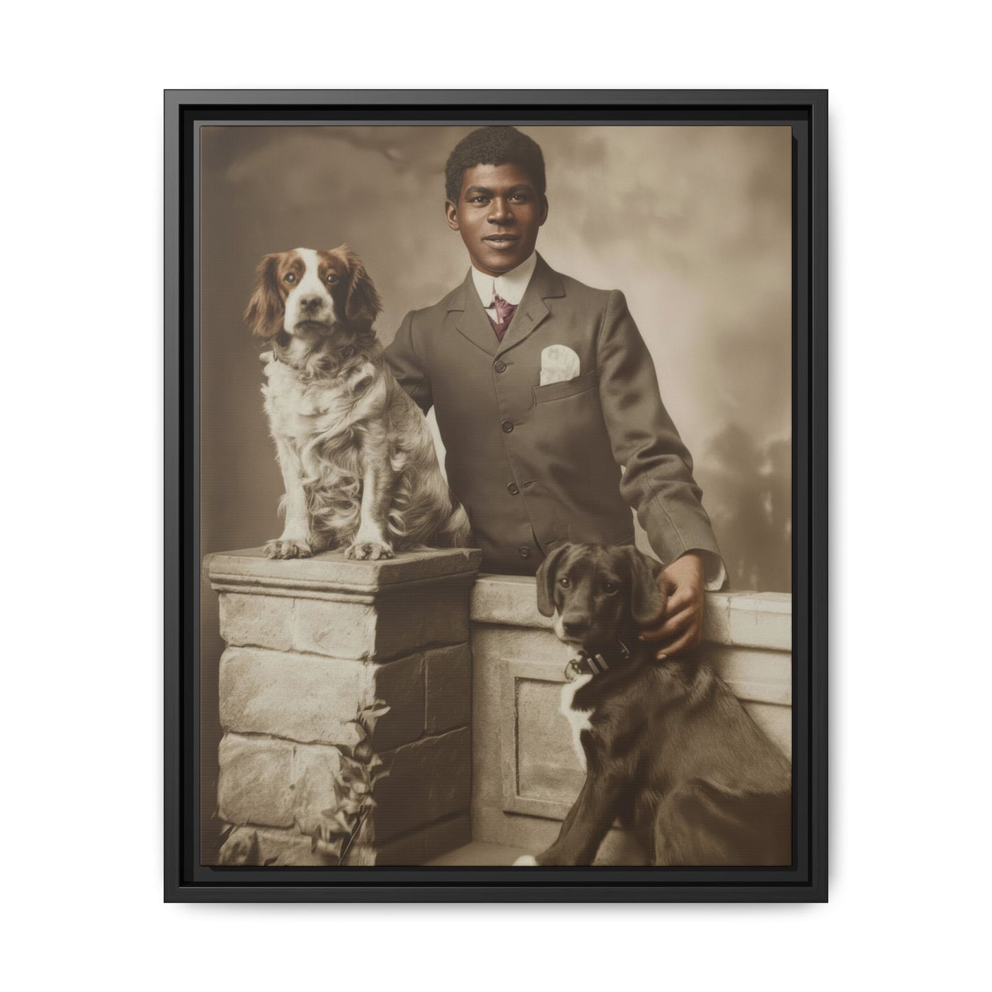 celibataire 009 | Framed Vintage Photo - Matte Canvas