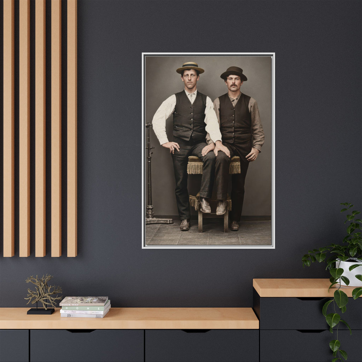 paire 163 | Framed Vintage Photo - Matte Canvas
