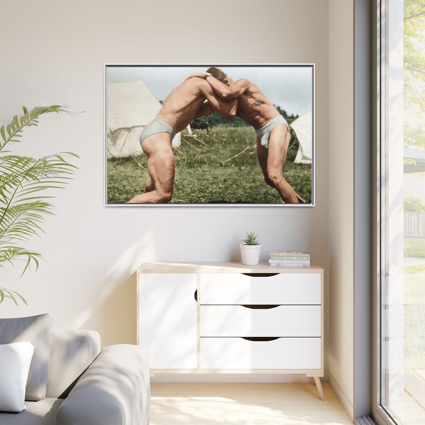 athlétisme 019 | Framed Vintage Photo - Matte Canvas