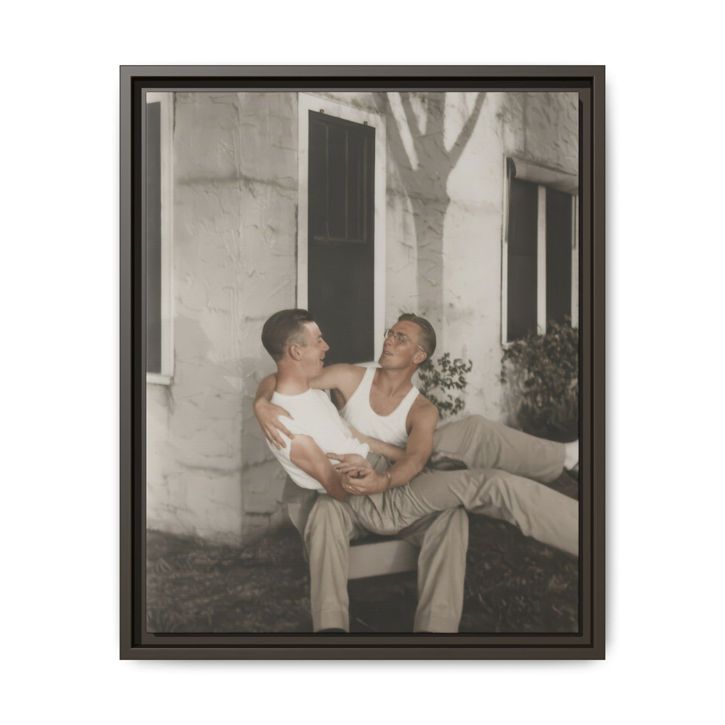 paire 080 | Framed Vintage Photo - Matte Canvas