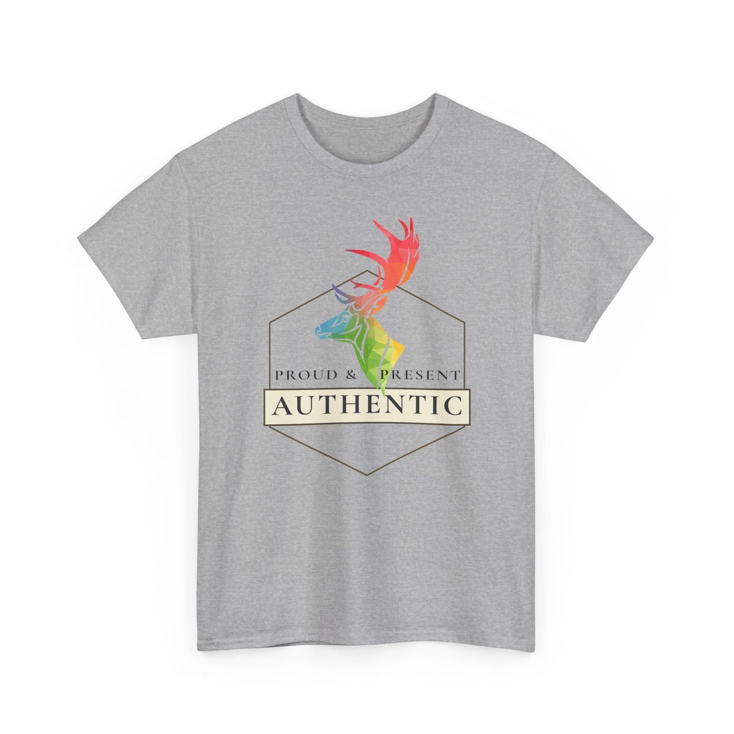 Authentic Pride T-Shirt | Proud & Present LGBTQ Identity Graphic Tee