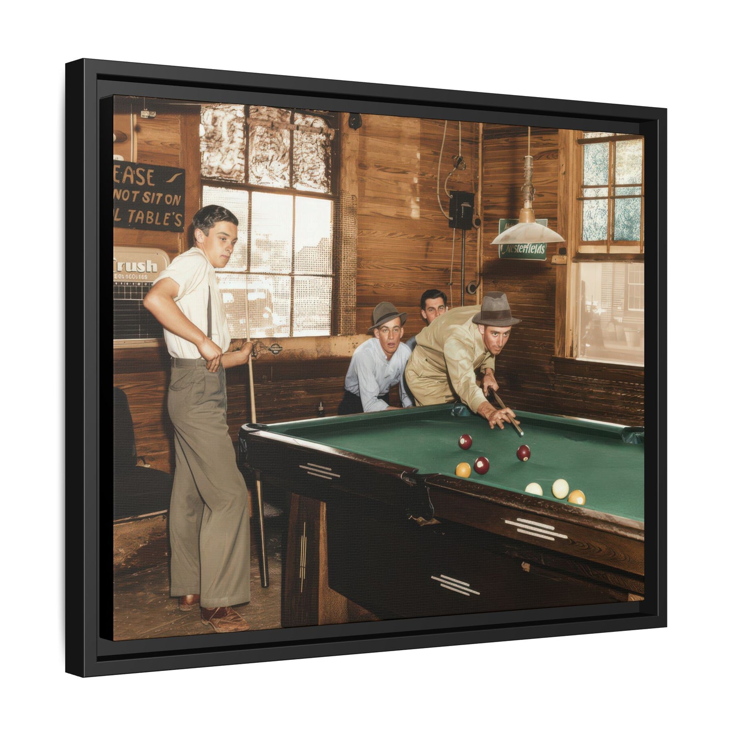 hommes 024 | Framed Vintage Photo - Matte Canvas