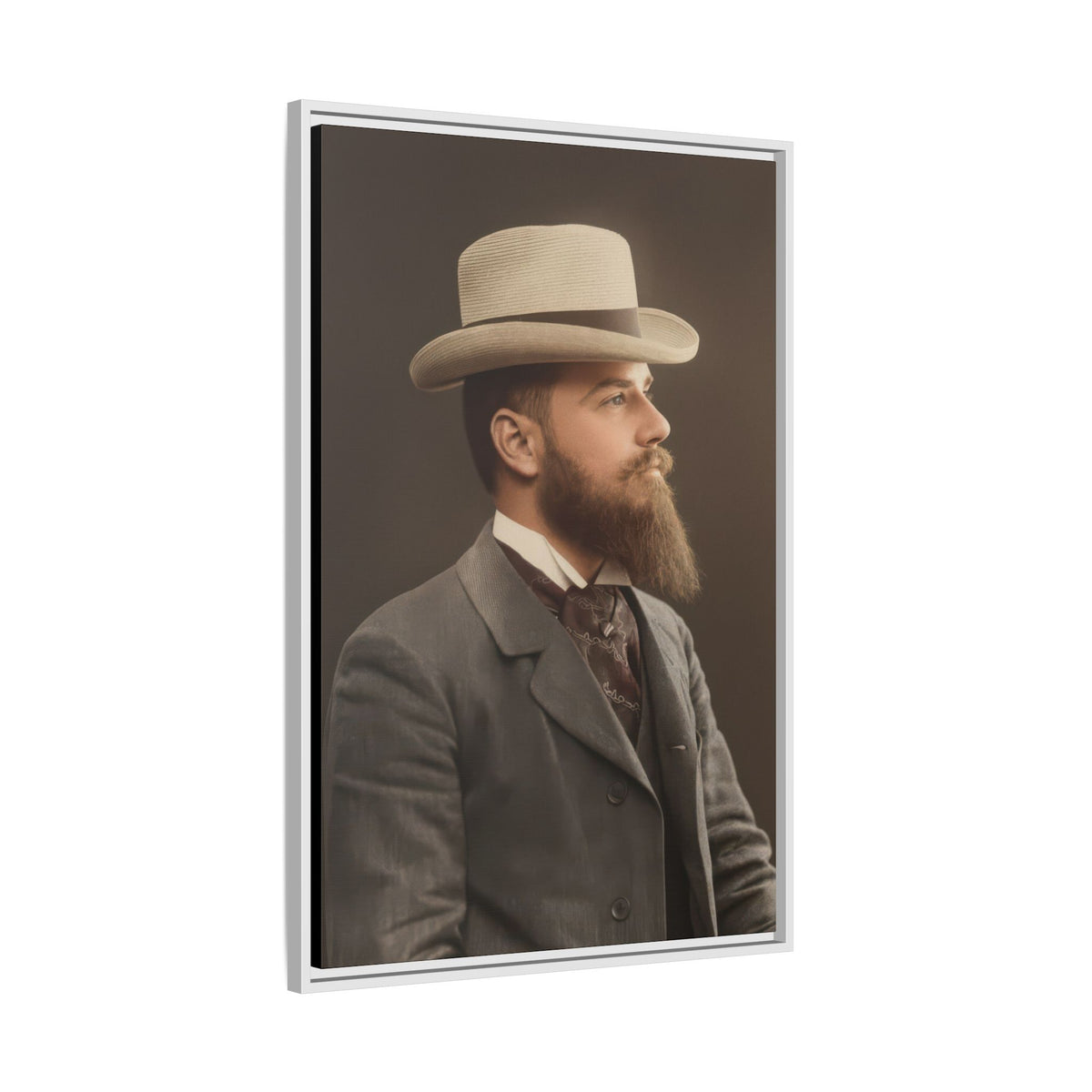 celibataire 014 | Framed Vintage Photo - Matte Canvas