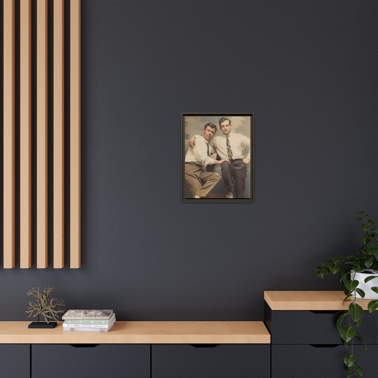 paire 069 | Framed Vintage Photo - Matte Canvas