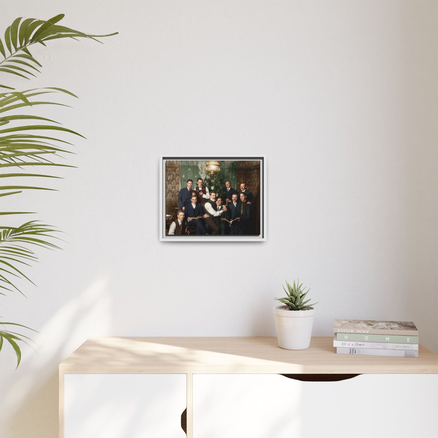 hommes 001 | Framed Vintage Photo - Matte Canvas