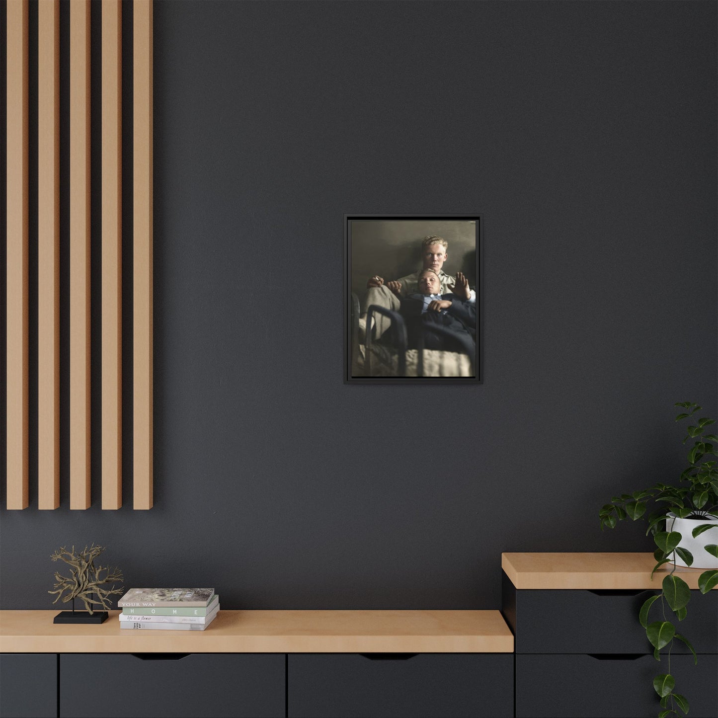 paire 046 | Framed Vintage Photo - Matte Canvas
