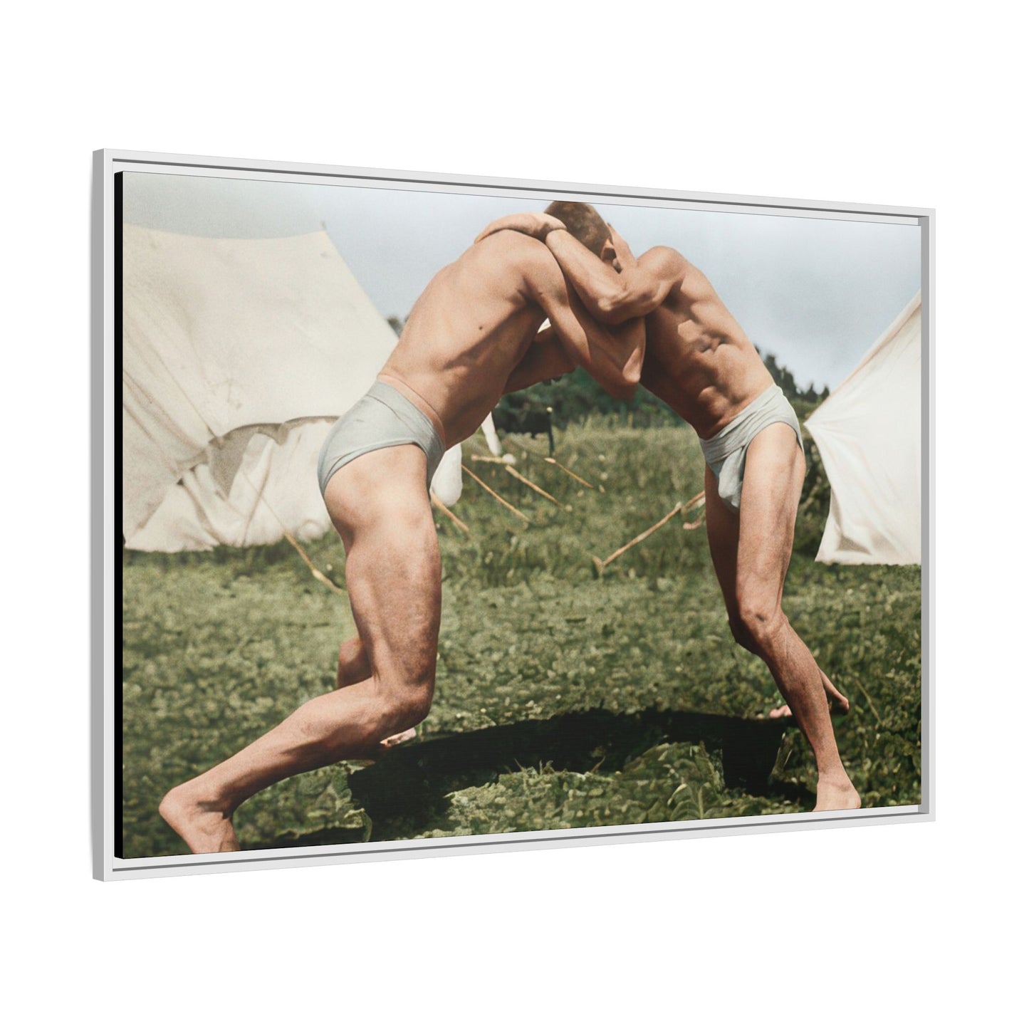 athlétisme 019 | Framed Vintage Photo - Matte Canvas
