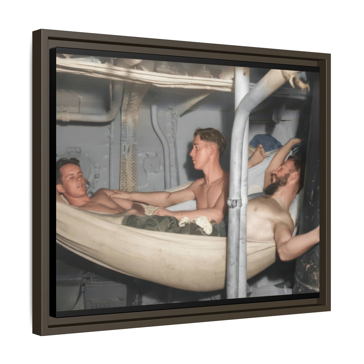 hommes 004 | Framed Vintage Photo - Matte Canvas