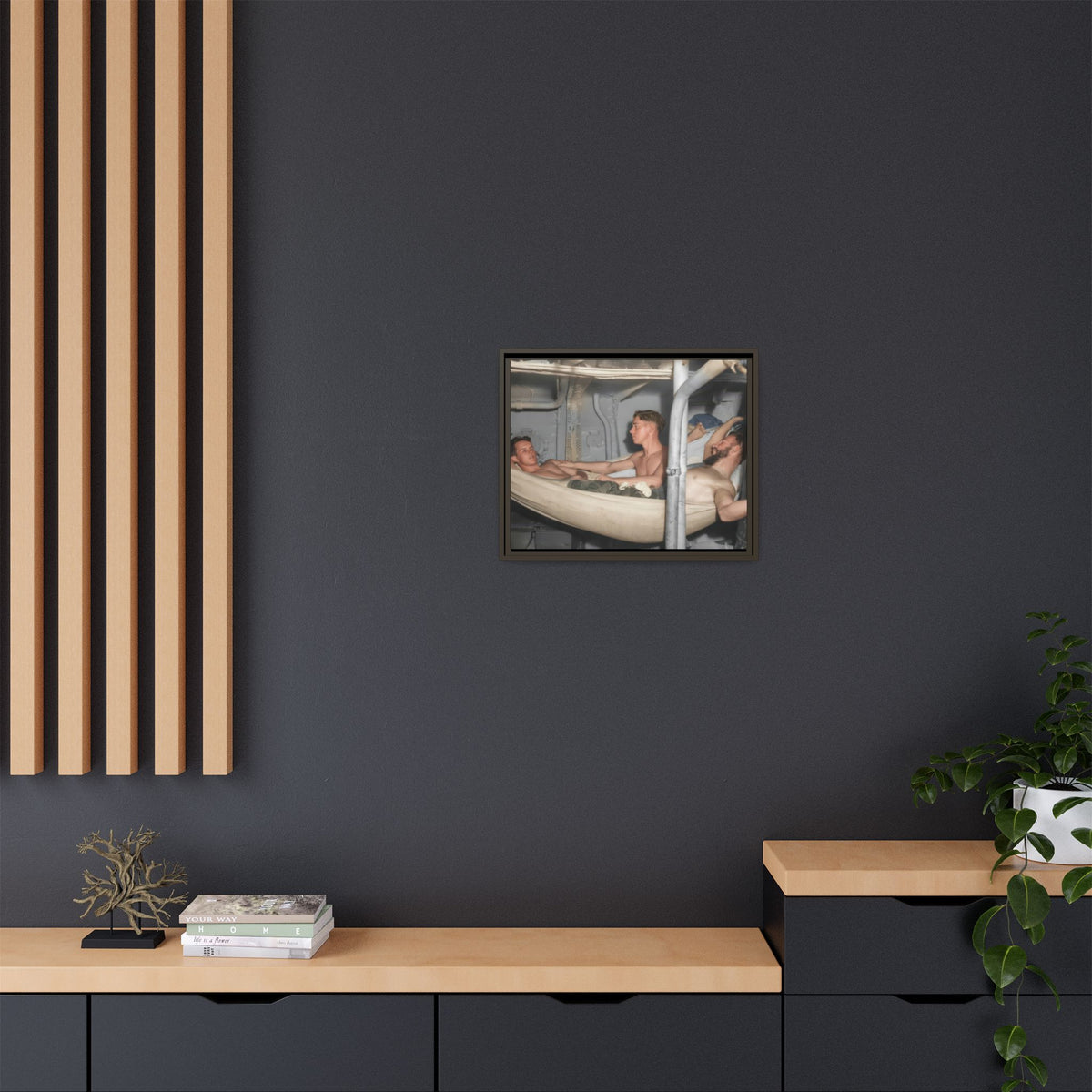 hommes 004 | Framed Vintage Photo - Matte Canvas