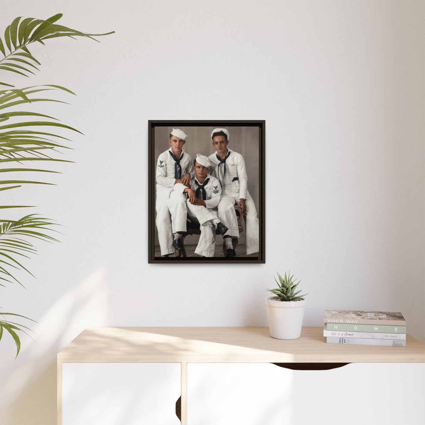 hommes 008 | Framed Vintage Photo - Matte Canvas